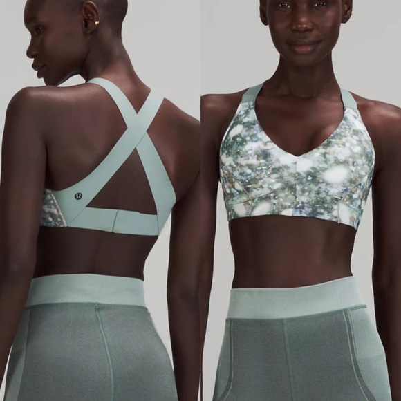 Lululemon Lab V-Neck Train Bra Print - Morpheus Multi - Picture 1 of 7